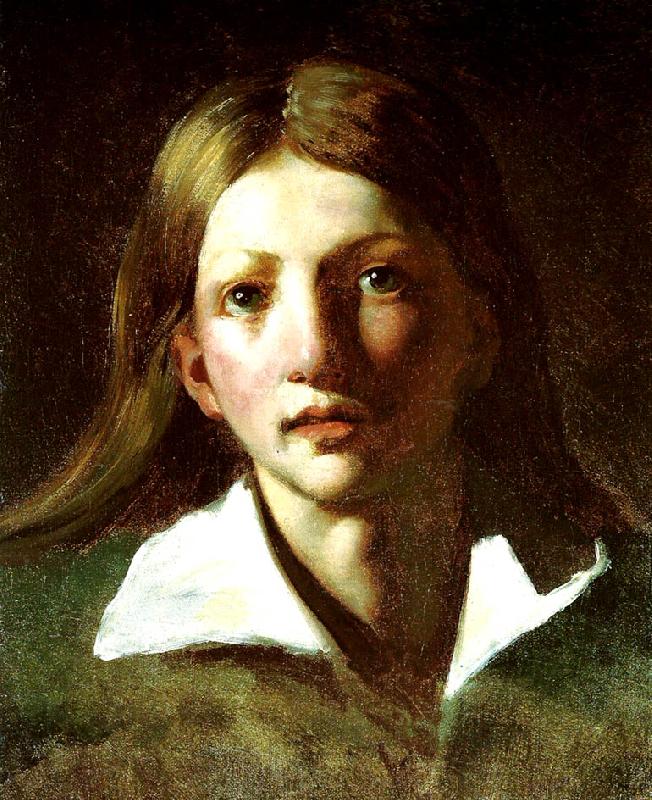 Theodore   Gericault tete de jeune homme Spain oil painting art
